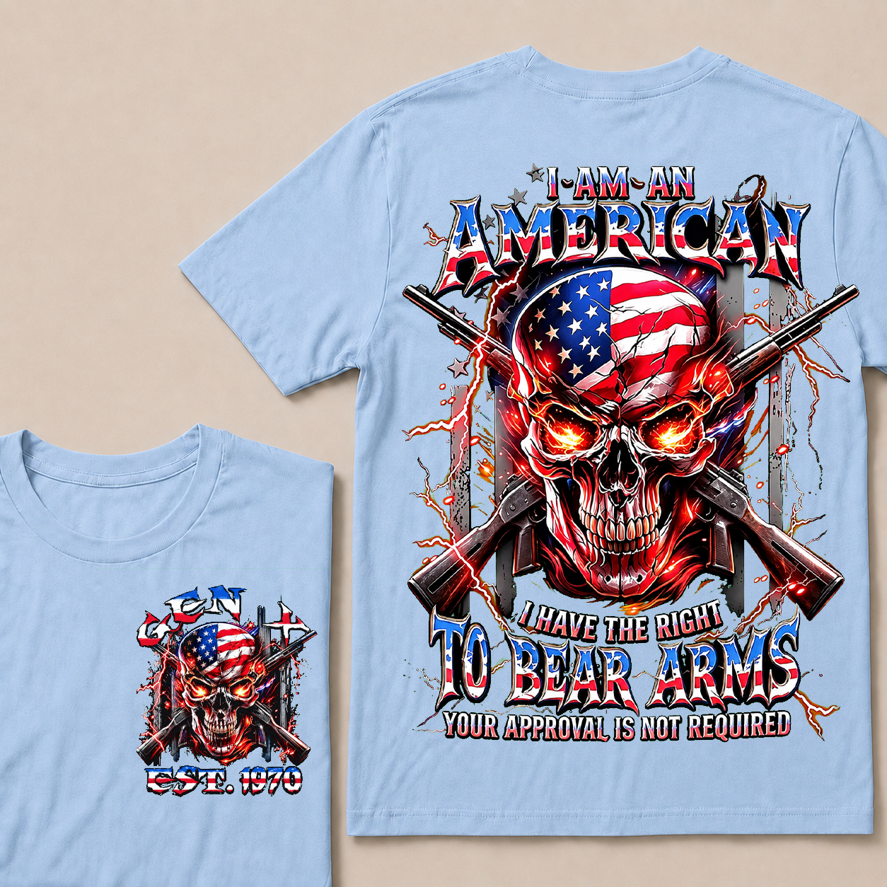 I Am An American I Have The Right To Bear Arms Custom Year T-Shirts