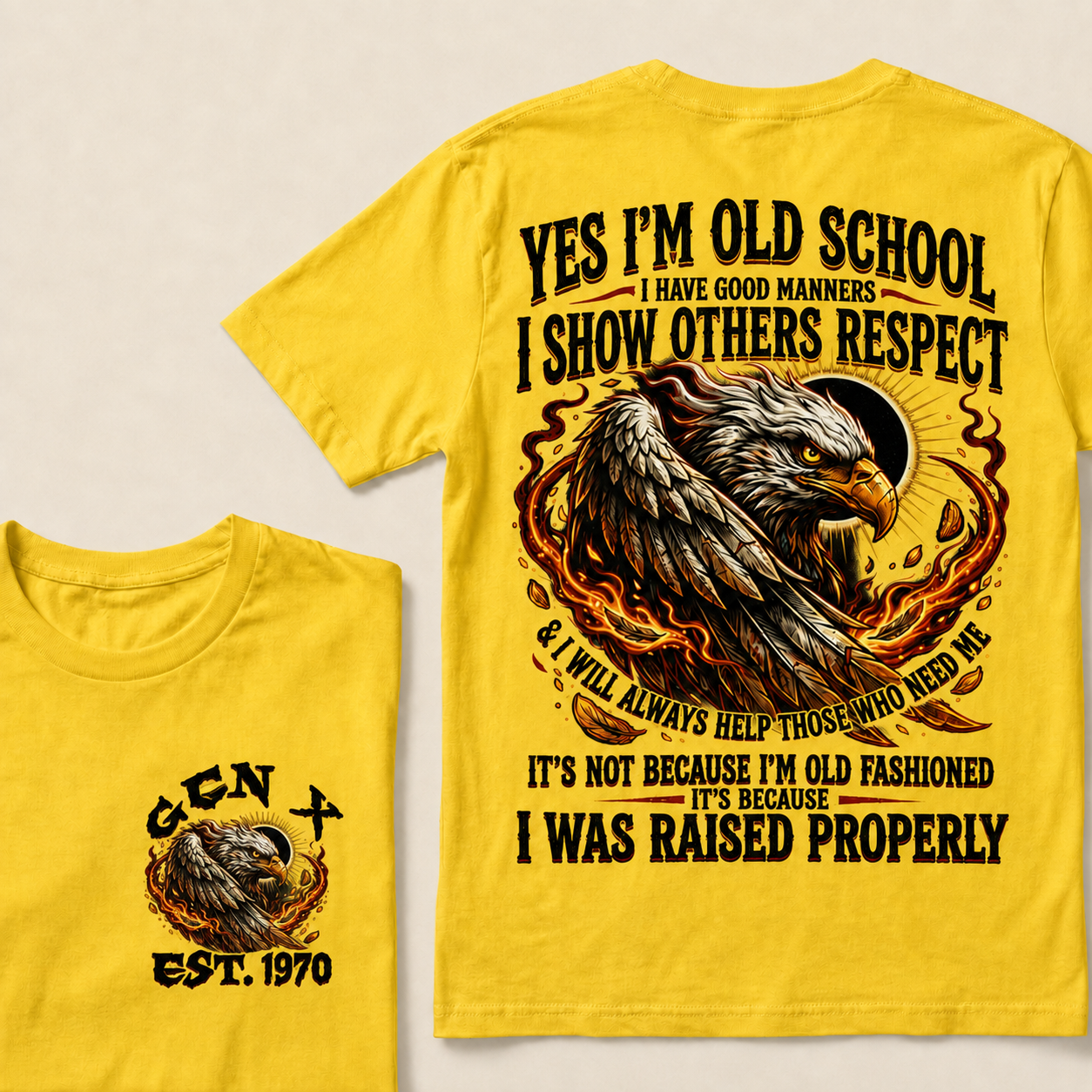 Yes I'm Old School I Have Good Manners Custom Year T-Shirts