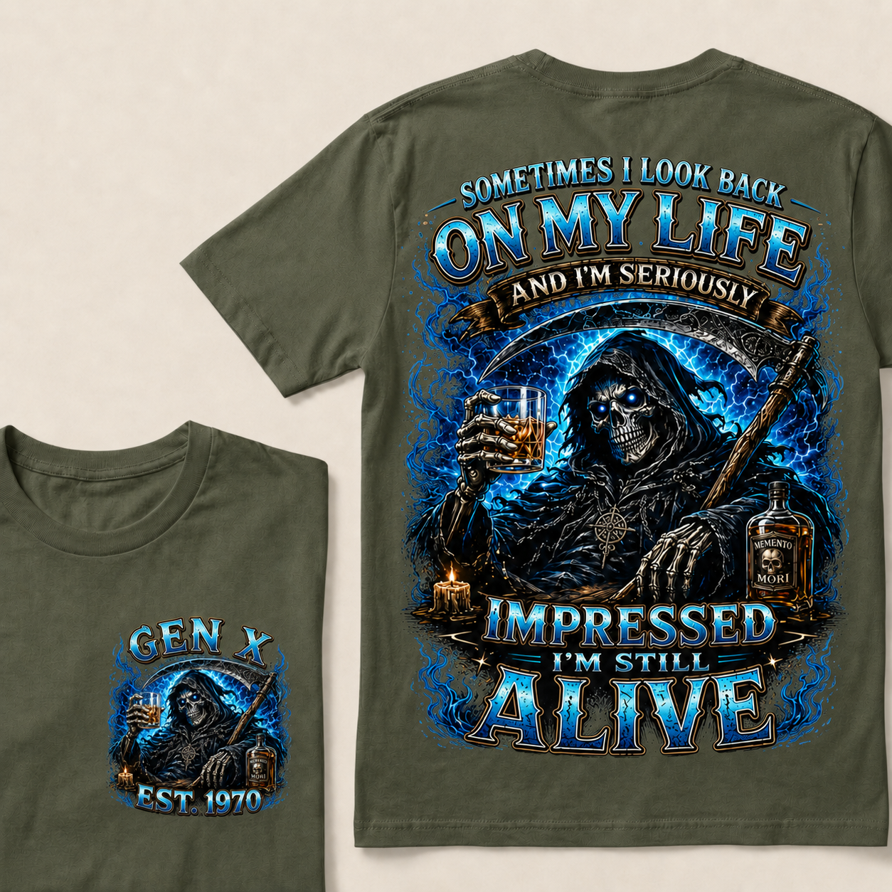 Sometimes I Look Back On My Life Custom Year T-Shirts
