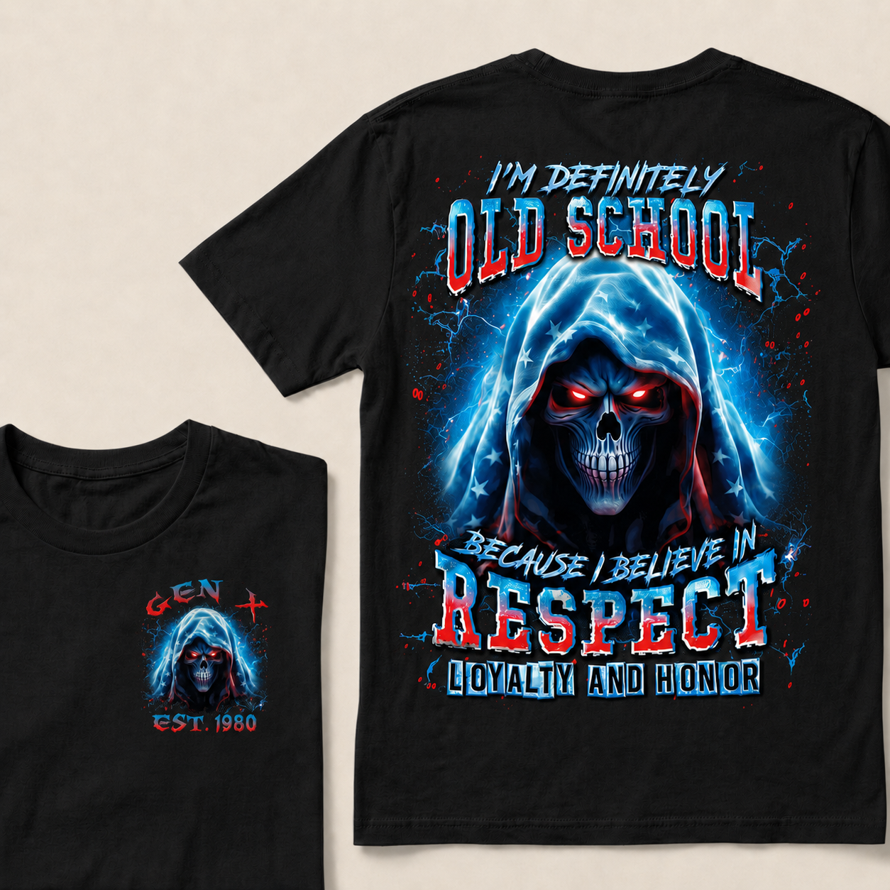 I'm Definitely Old School Custom Year Gen X ,Boomer T-shirt