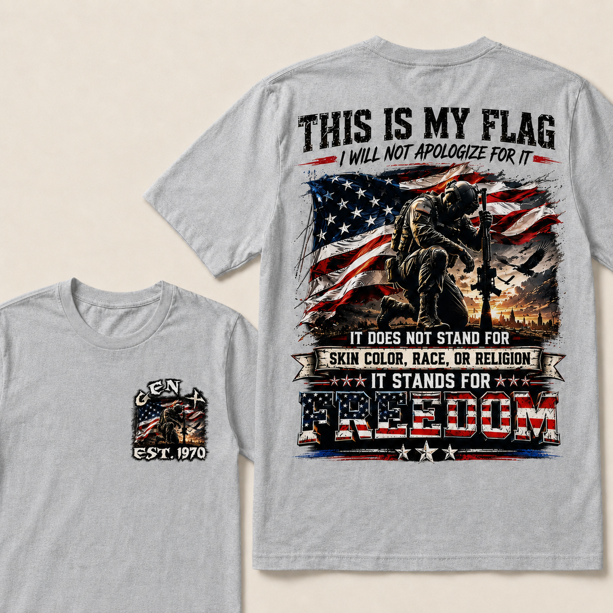 This is my flag, and I will not apologize for it. Custom Year T-Shirts