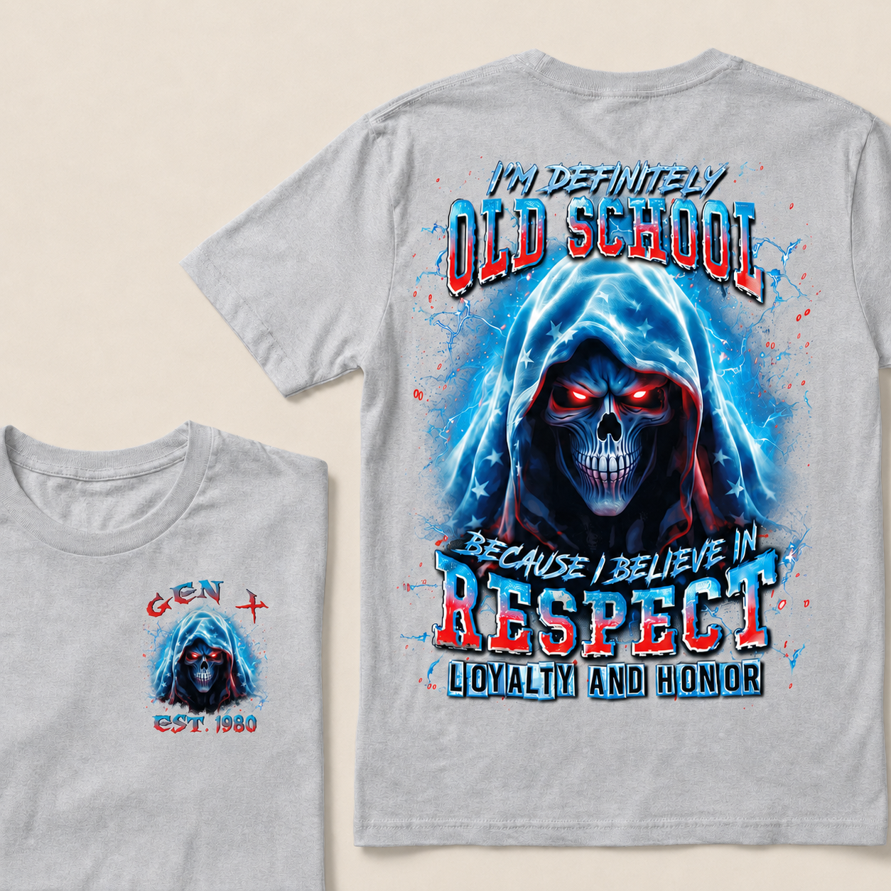 I'm Definitely Old School Custom Year Gen X ,Boomer T-shirt