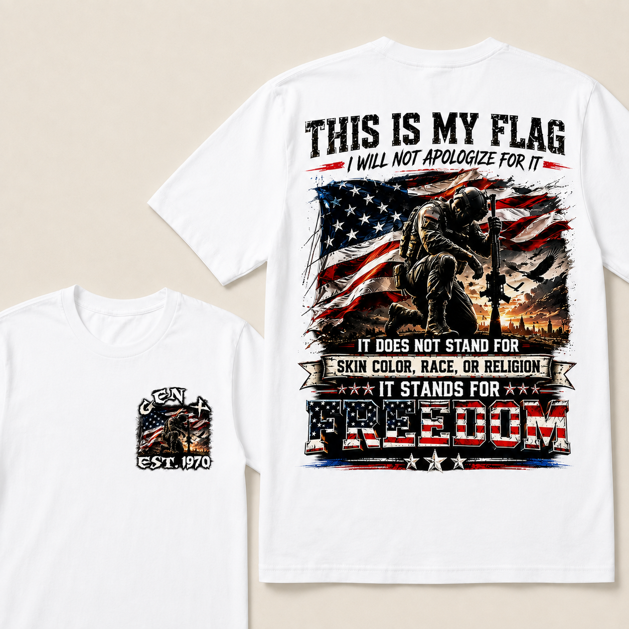 This is my flag, and I will not apologize for it. Custom Year T-Shirts