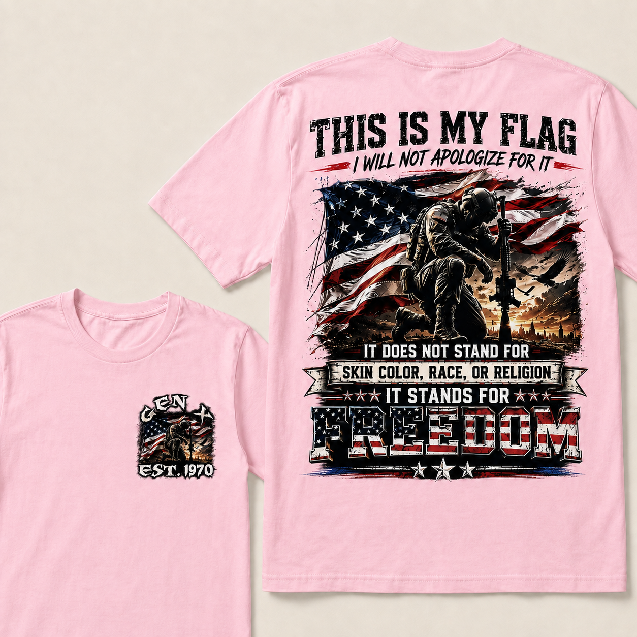 This is my flag, and I will not apologize for it. Custom Year T-Shirts