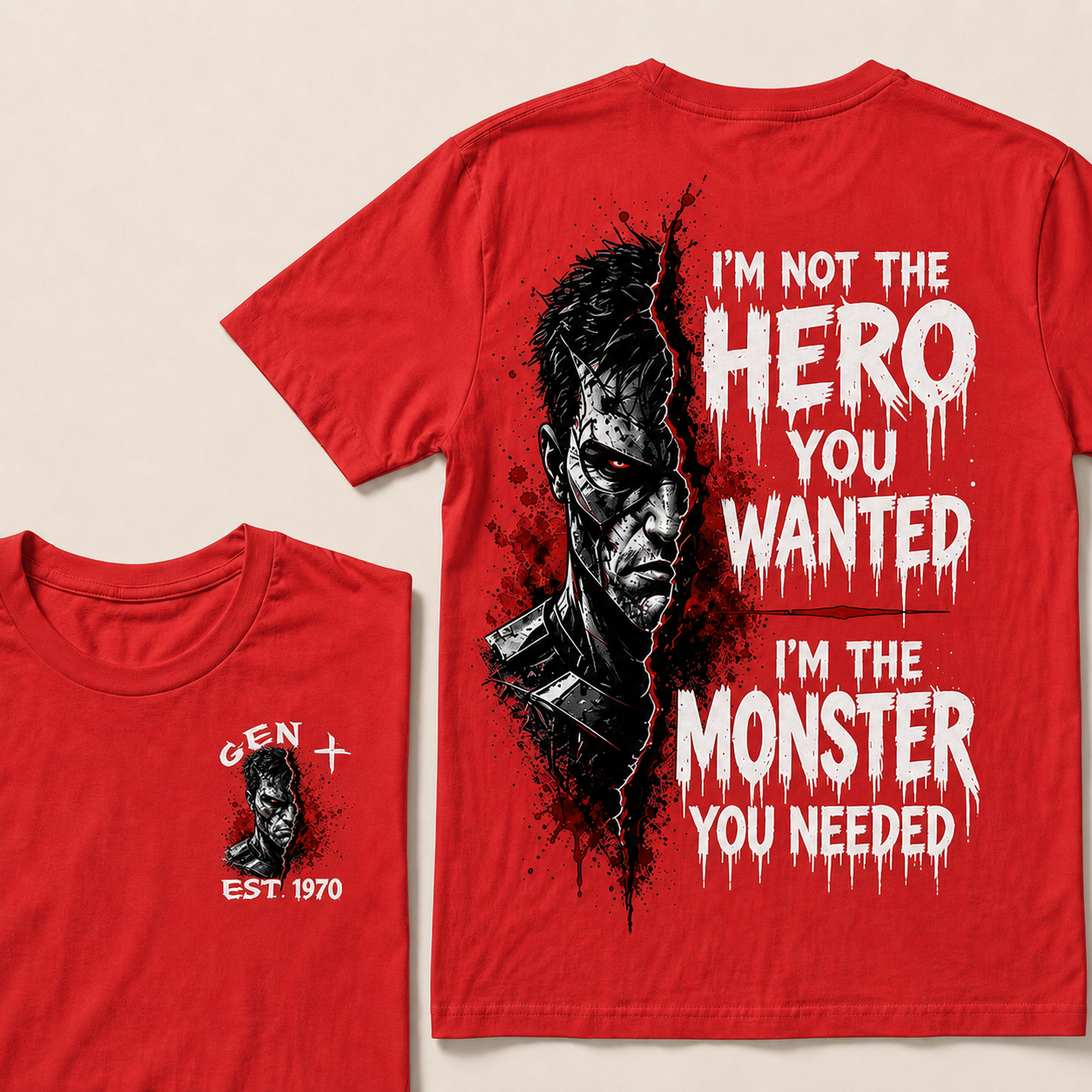 I'm Not The Hero You Wanted I'm The Monster You Needed Custom YearT-shirt