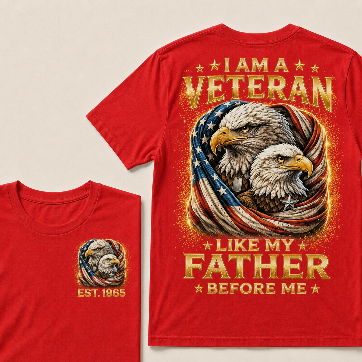 I Am A Veteran Like My Father Before Me Custom Year Tops