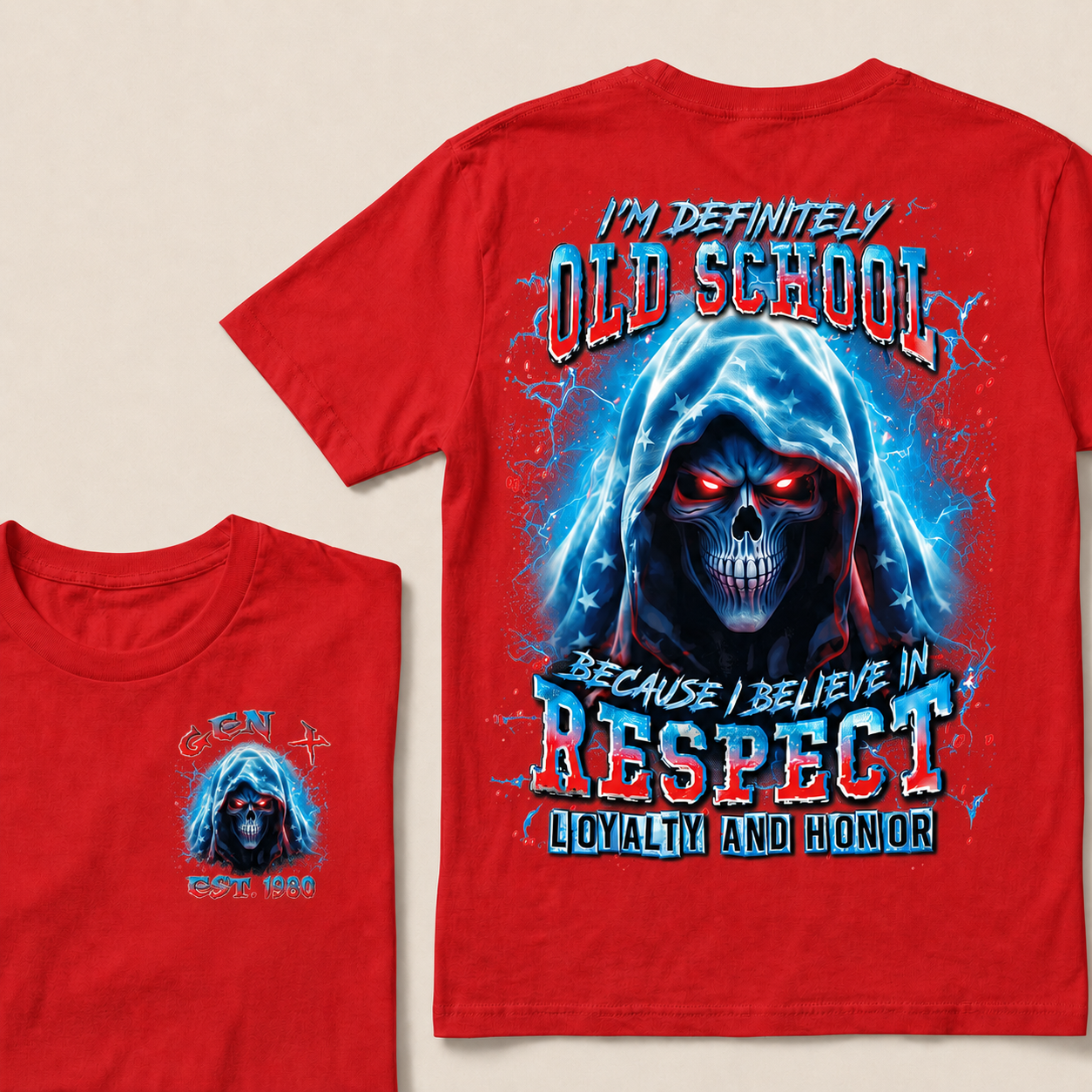 I'm Definitely Old School Custom Year Gen X ,Boomer T-shirt