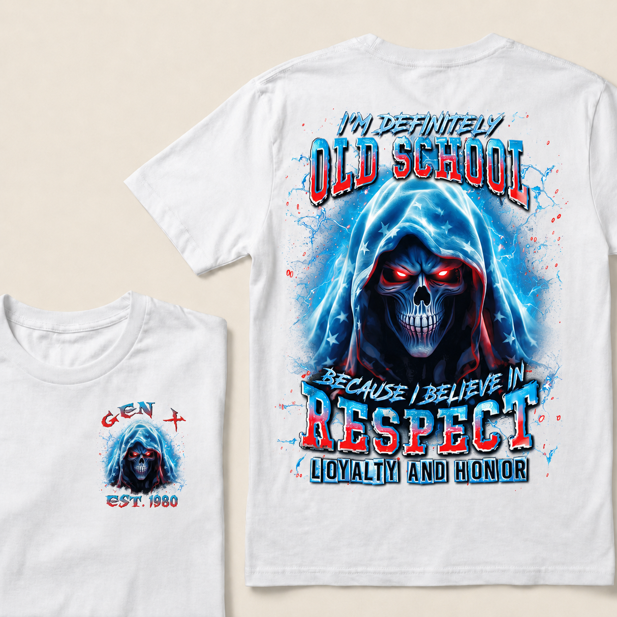 I'm Definitely Old School Custom Year Gen X ,Boomer T-shirt