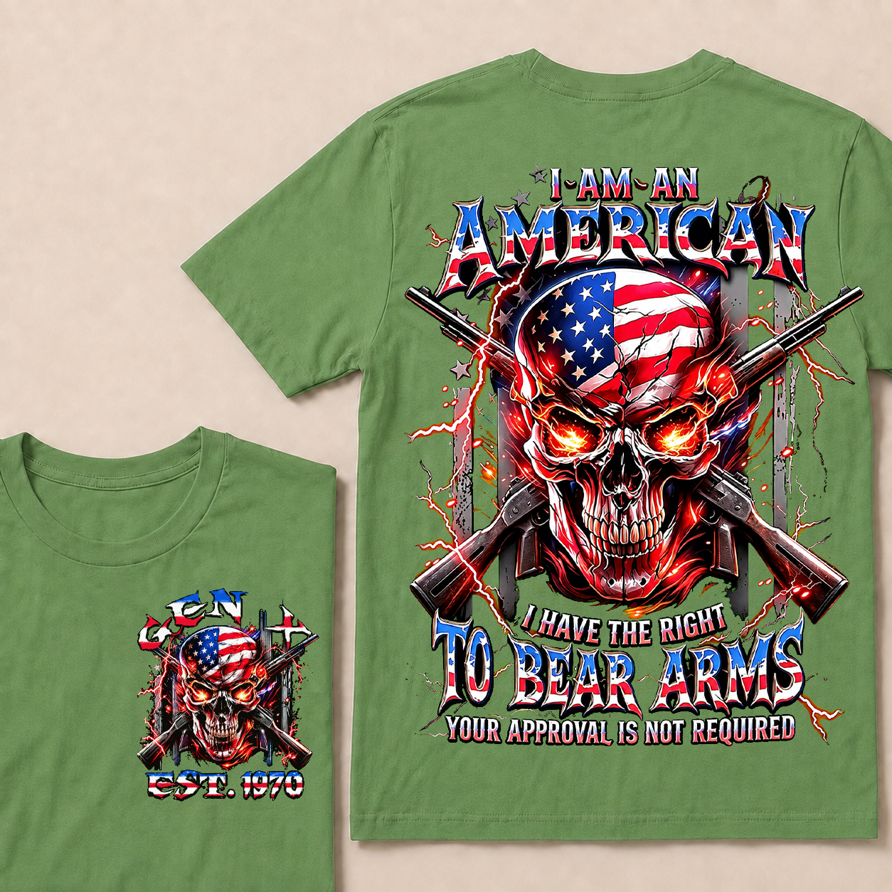 I Am An American I Have The Right To Bear Arms Custom Year T-Shirts