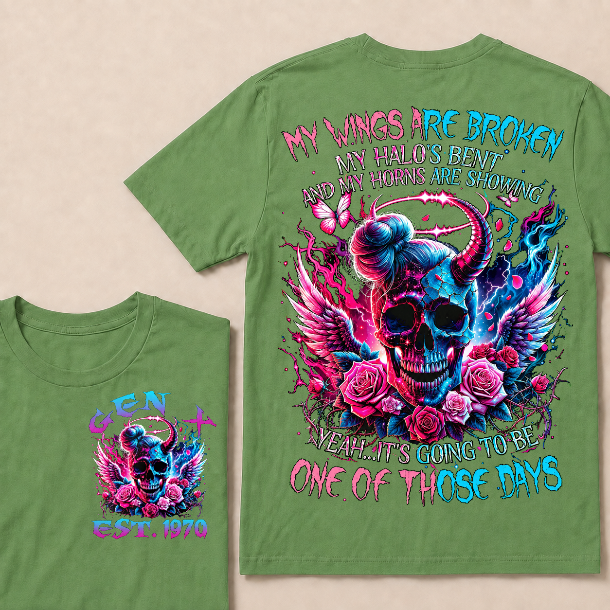 My Wings Are Broken My Halo's Bent And My Horns Are Showing Yeah Custom Year T-Shirts