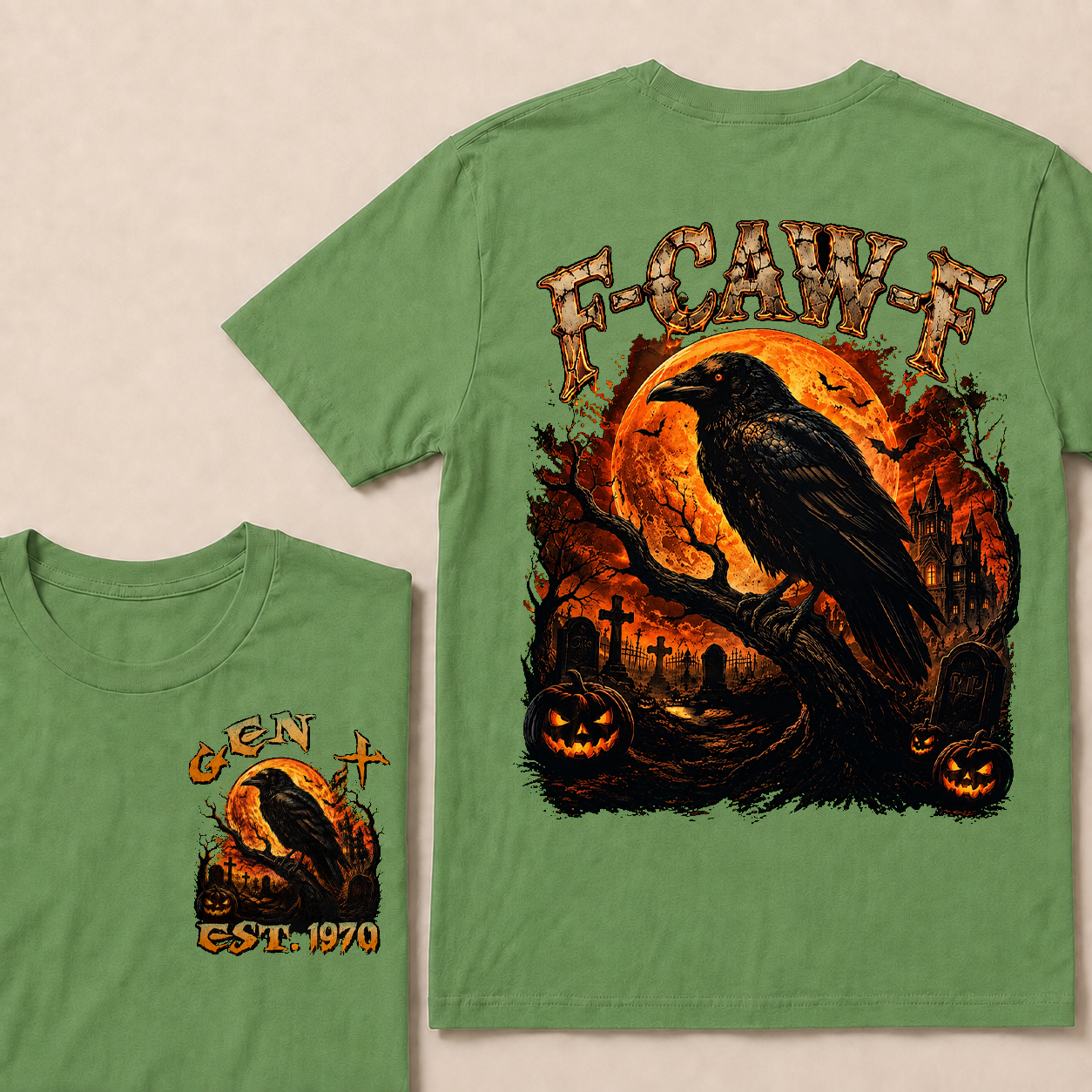 F Caw F Halloween Custom YeaGen X, Boomer T-Shirts