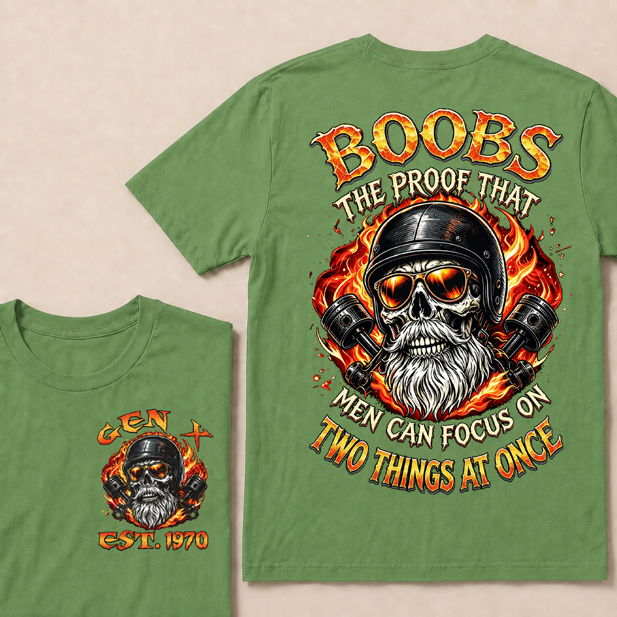 Boobs The Proof That Men Can Focus On Two Things At Once Custom Yea  T-Shirts