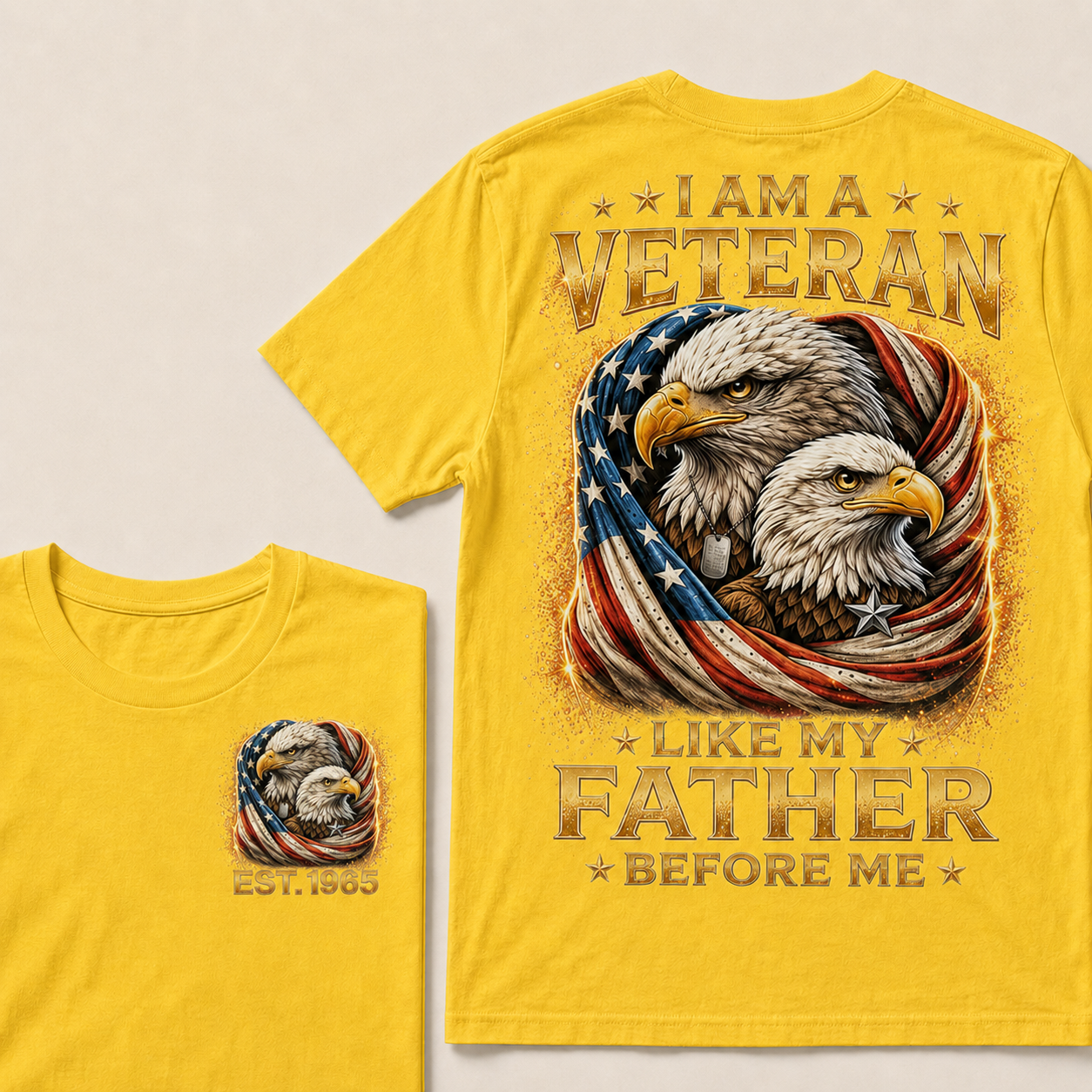 I Am A Veteran Like My Father Before Me Custom Year Tops