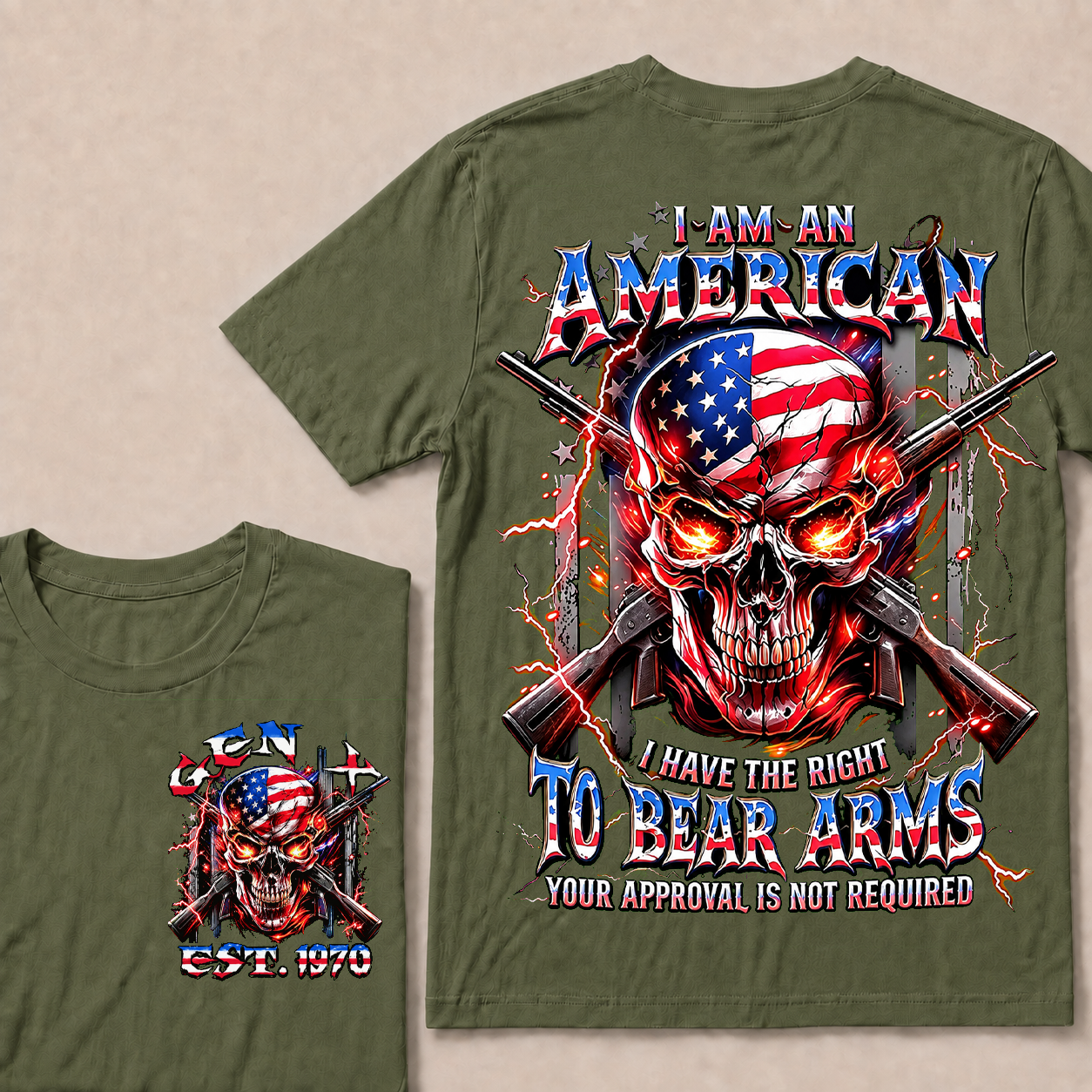 I Am An American I Have The Right To Bear Arms Custom Year T-Shirts