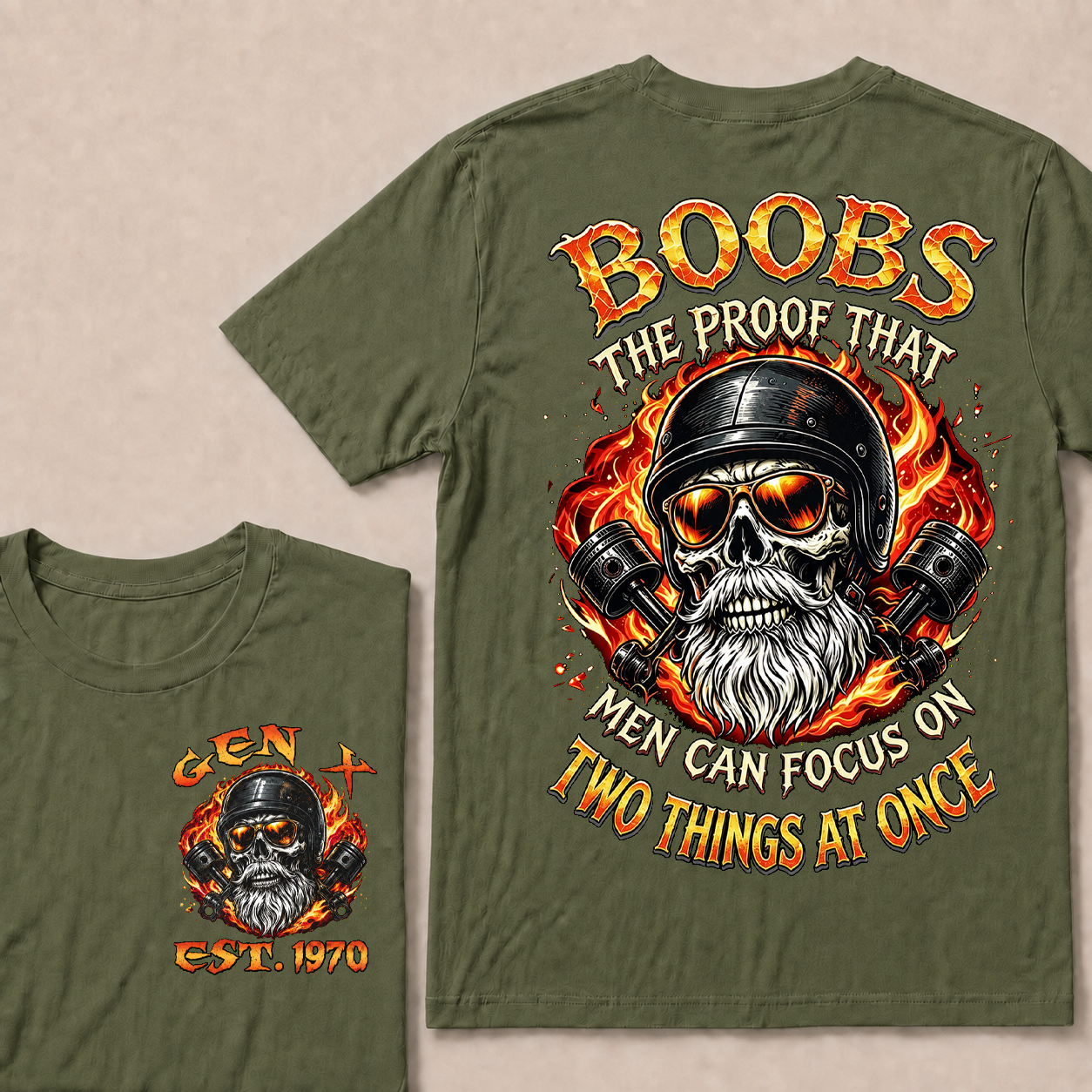 Boobs The Proof That Men Can Focus On Two Things At Once Custom Yea  T-Shirts