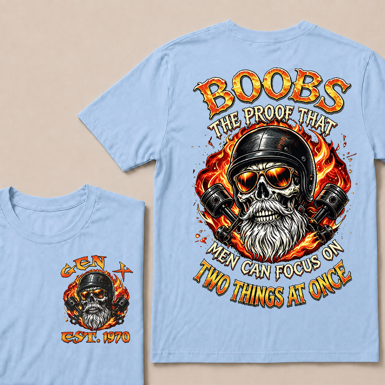Boobs The Proof That Men Can Focus On Two Things At Once Custom Yea  T-Shirts