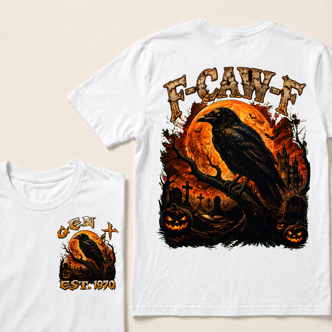 F Caw F Halloween Custom YeaGen X, Boomer T-Shirts