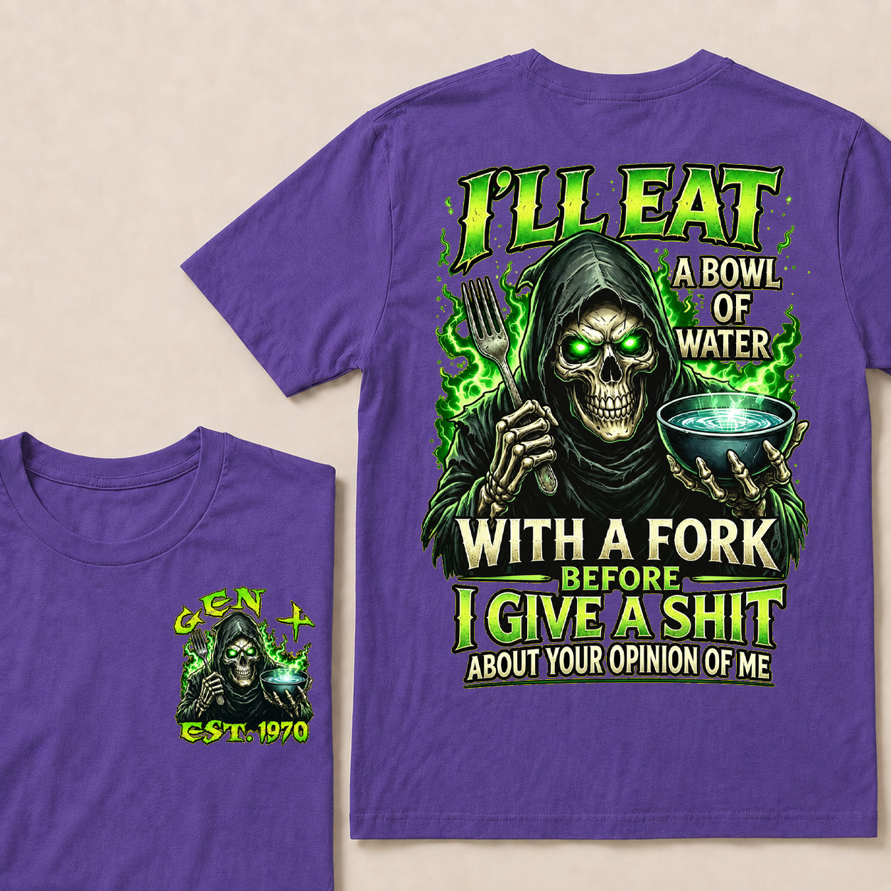 I'll Eat A Bowl Of Water With A Fork Custom Year T-Shirts