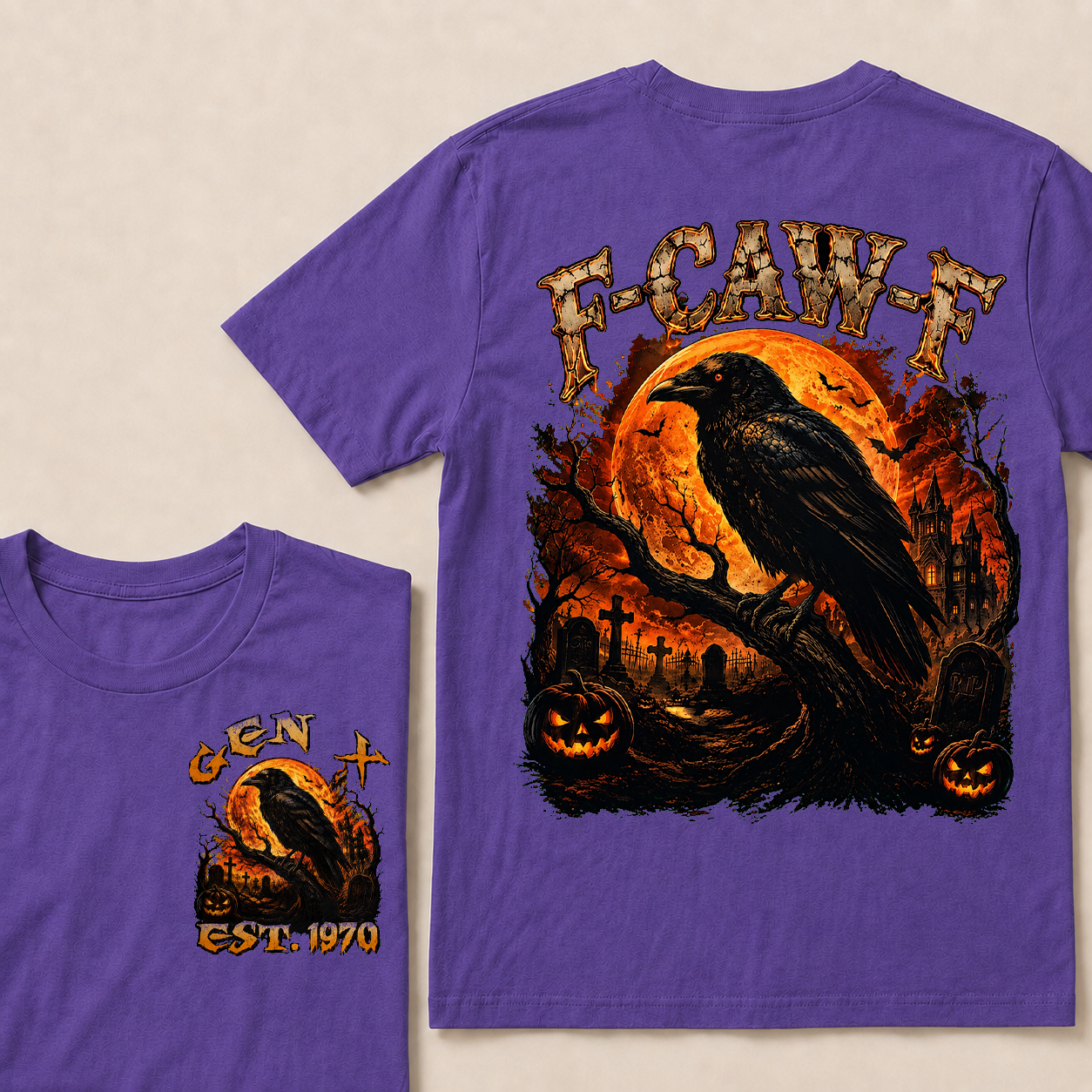 F Caw F Halloween Custom YeaGen X, Boomer T-Shirts