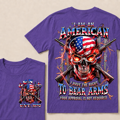 I Am An American I Have The Right To Bear Arms Custom Year T-Shirts