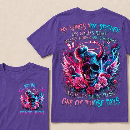 My Wings Are Broken My Halo's Bent And My Horns Are Showing Yeah Custom Year T-Shirts
