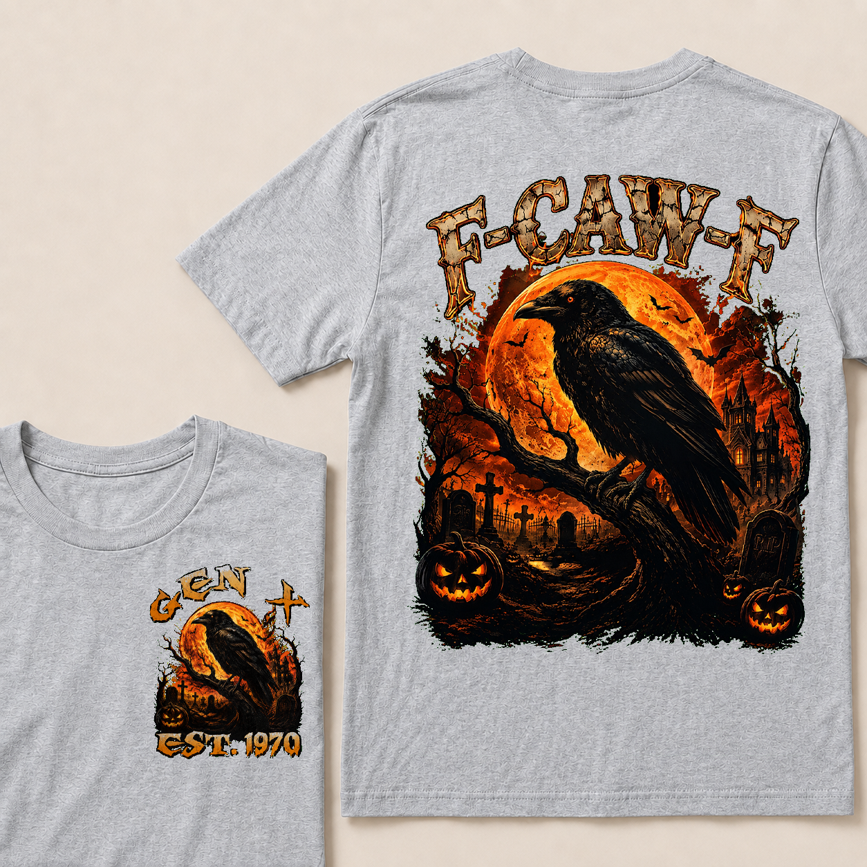 F Caw F Halloween Custom YeaGen X, Boomer T-Shirts