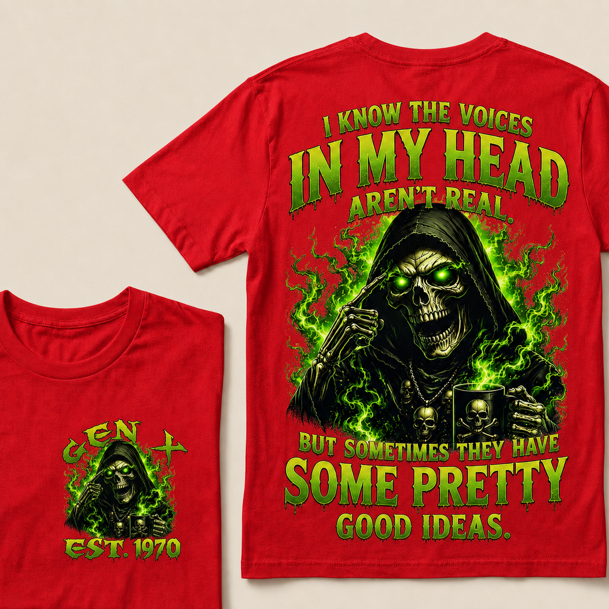 I Know The Voices In My Head Aren't Real Custom Year T-shirt