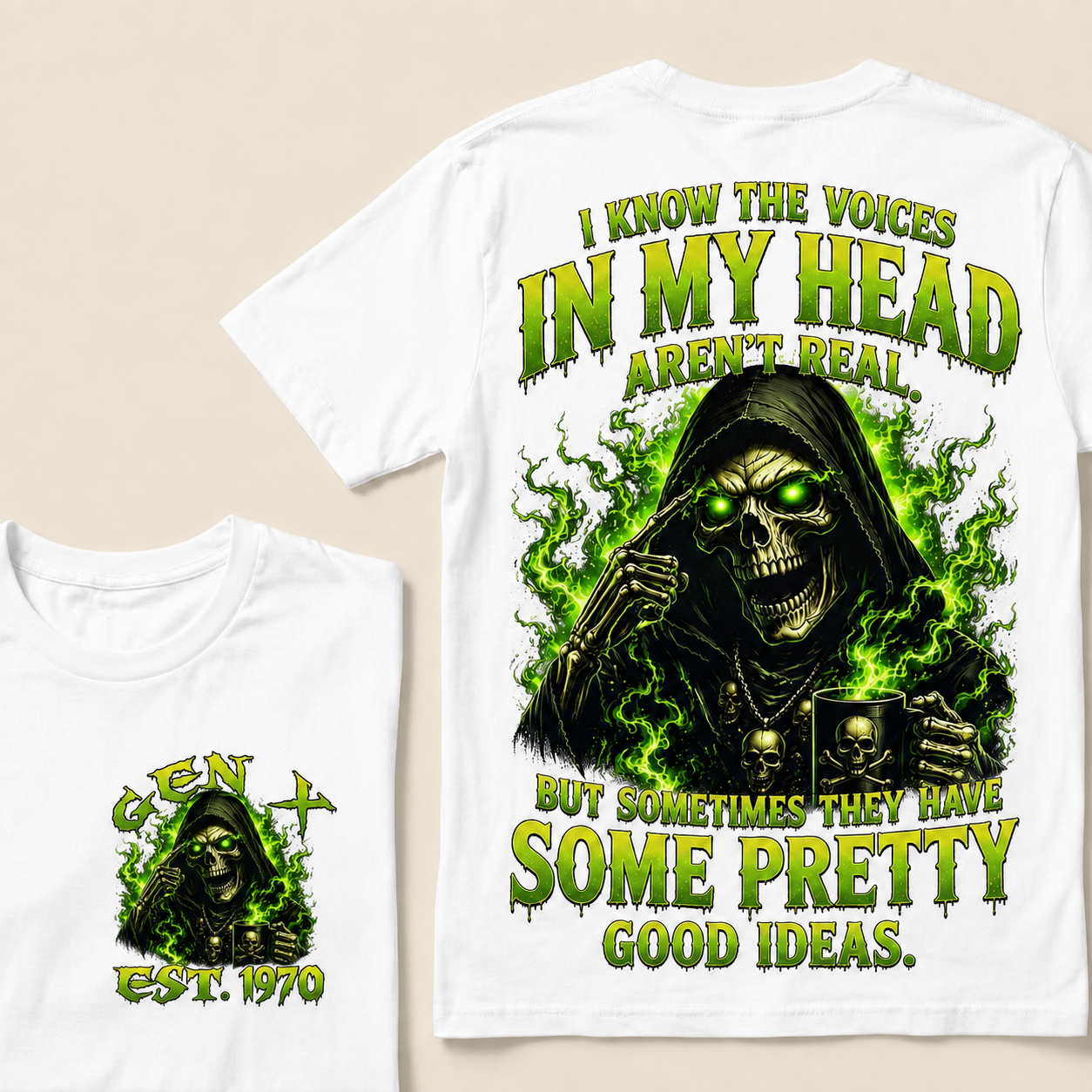 I Know The Voices In My Head Aren't Real Custom Year T-shirt