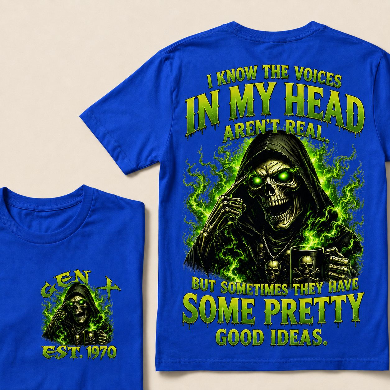 I Know The Voices In My Head Aren't Real Custom Year T-shirt