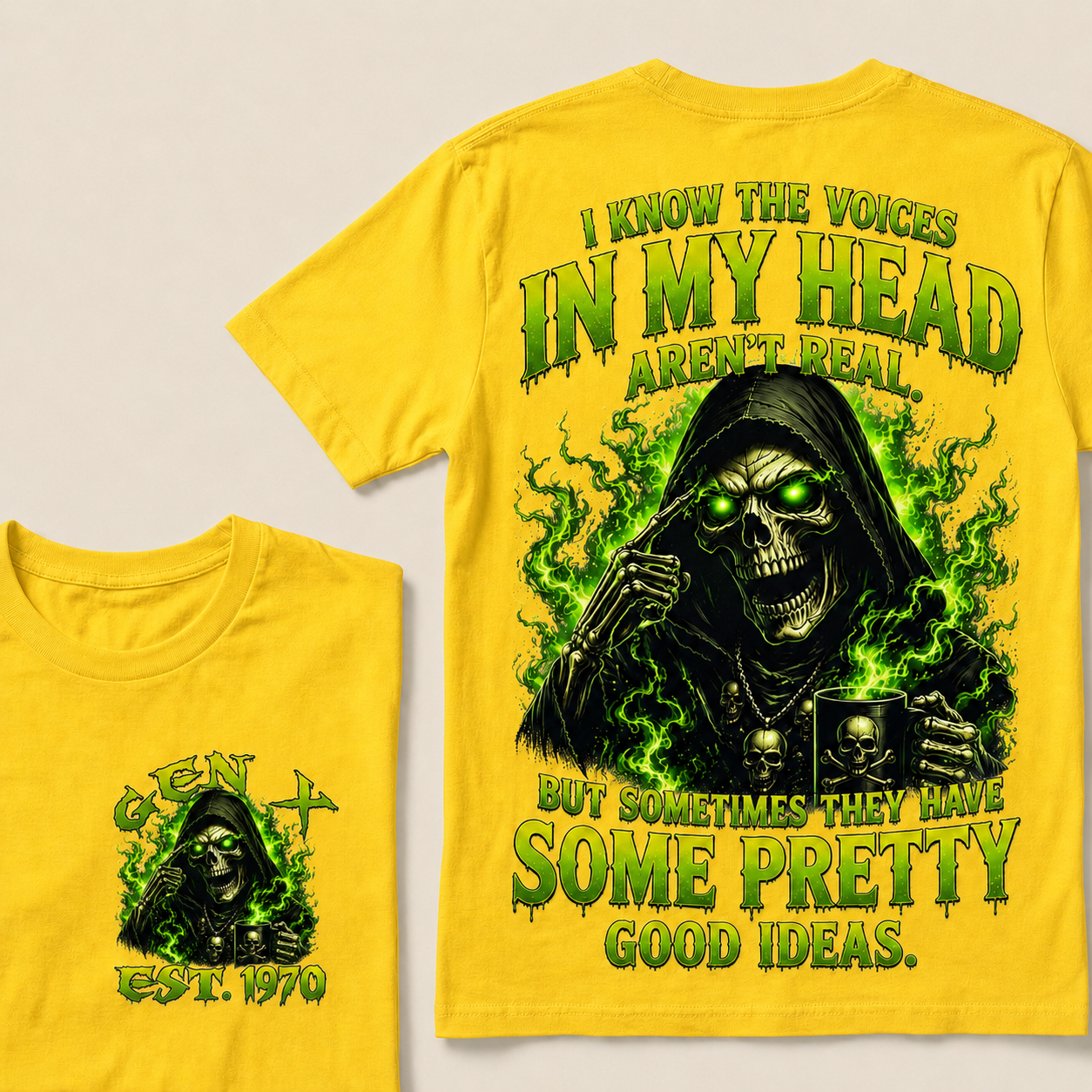 I Know The Voices In My Head Aren't Real Custom Year T-shirt