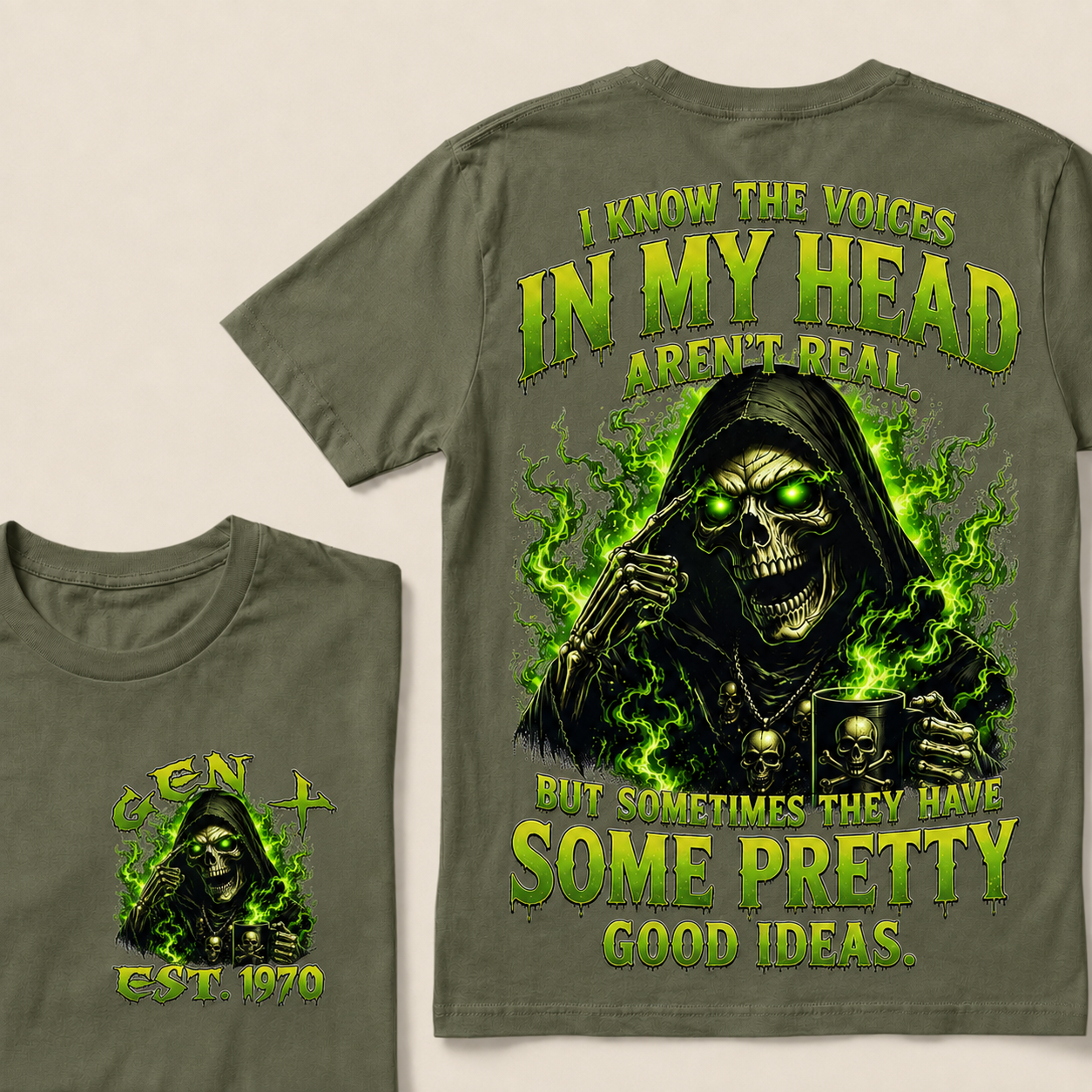 I Know The Voices In My Head Aren't Real Custom Year T-shirt