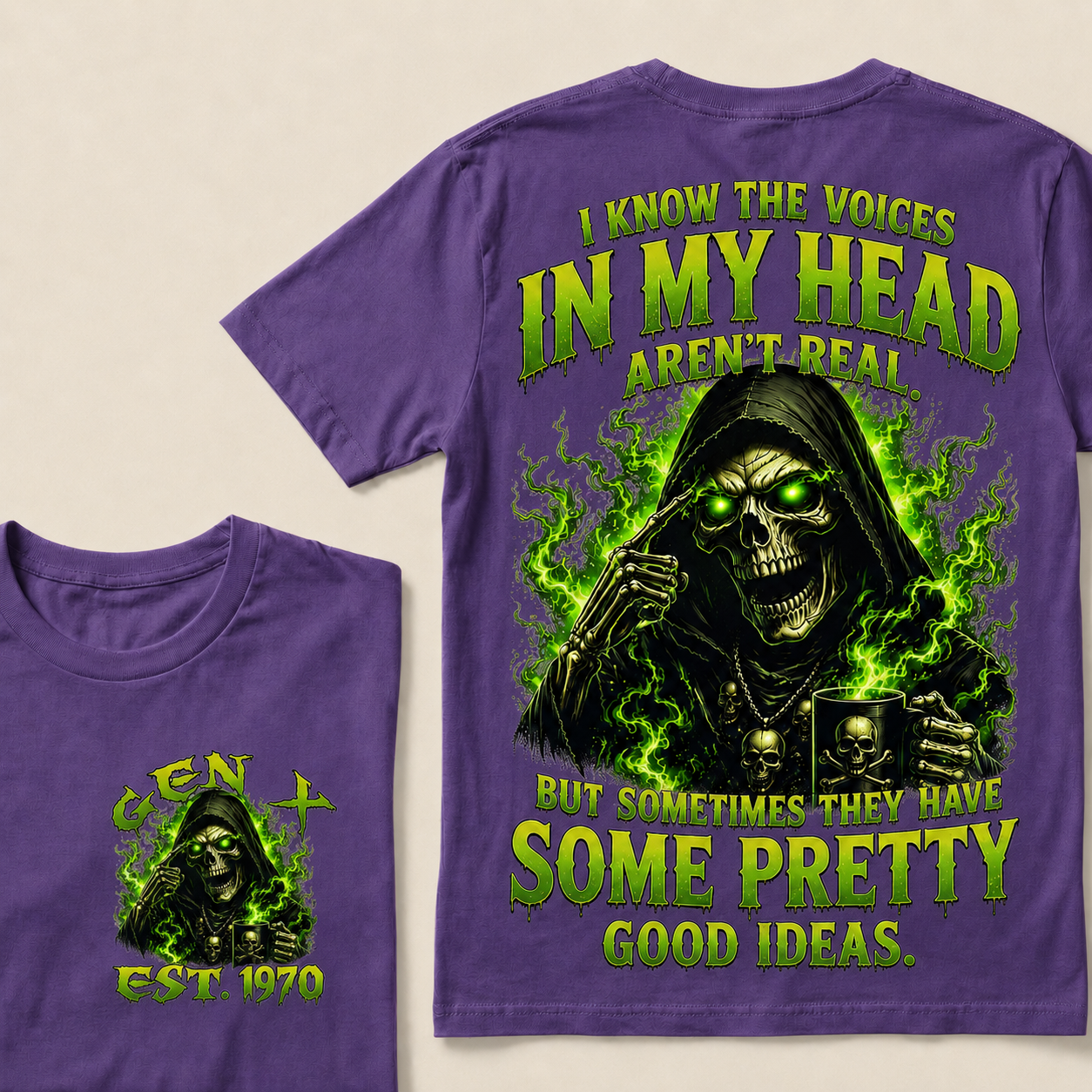 I Know The Voices In My Head Aren't Real Custom Year T-shirt