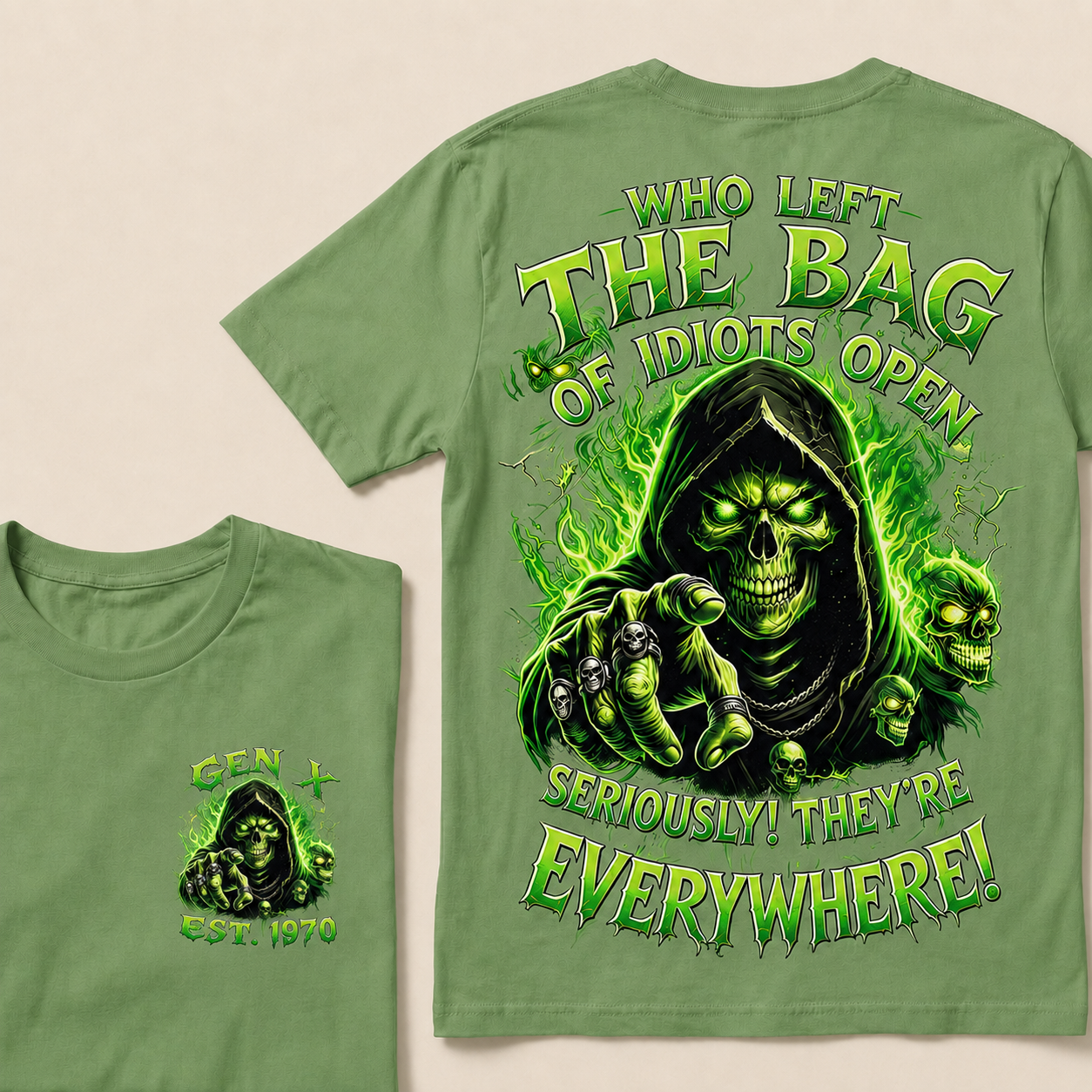 Who Left The Bag Of Idiots Open Seriously! They're Everywhere Custom Year T-Shirts