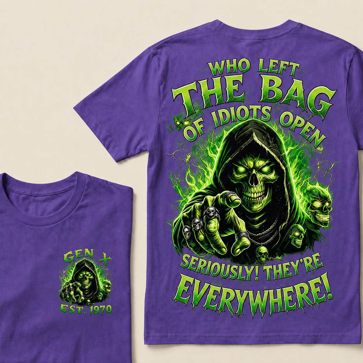 Who Left The Bag Of Idiots Open Seriously! They're Everywhere Custom Year T-Shirts