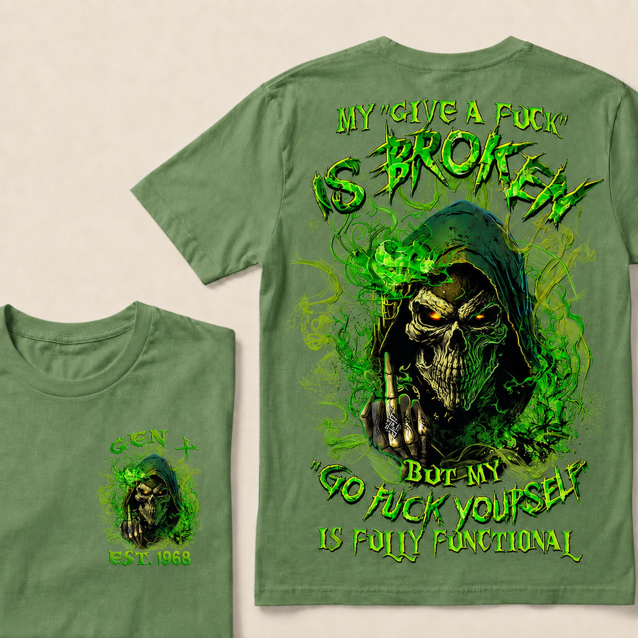 My Give A F*uk Is Broken Custom Year  T-Shirts