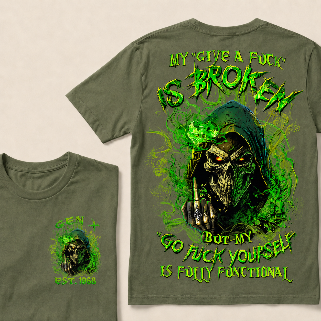 My Give A F*uk Is Broken Custom Year  T-Shirts