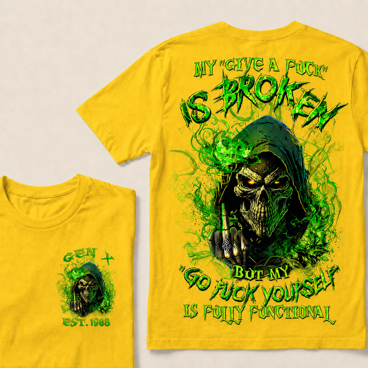 My Give A F*uk Is Broken Custom Year  T-Shirts