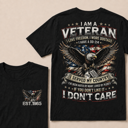 I Am A Veteran I Love Freedom I Wore Dogtags Custom Year  T-Shirts