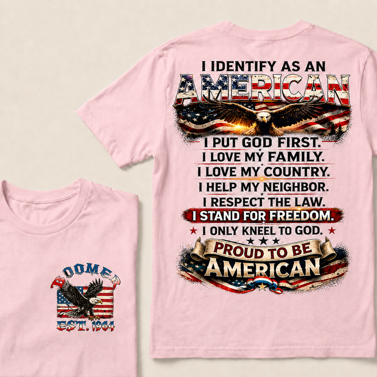 I Identify As An American   Custom Year T-Shirts