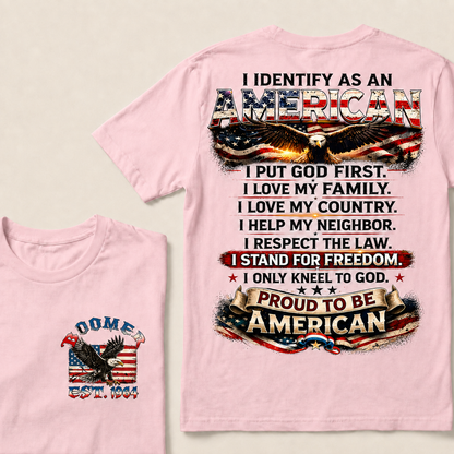 I Identify As An American   Custom Year T-Shirts