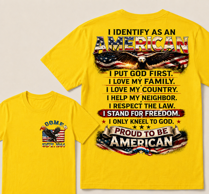 I Identify As An American   Custom Year T-Shirts