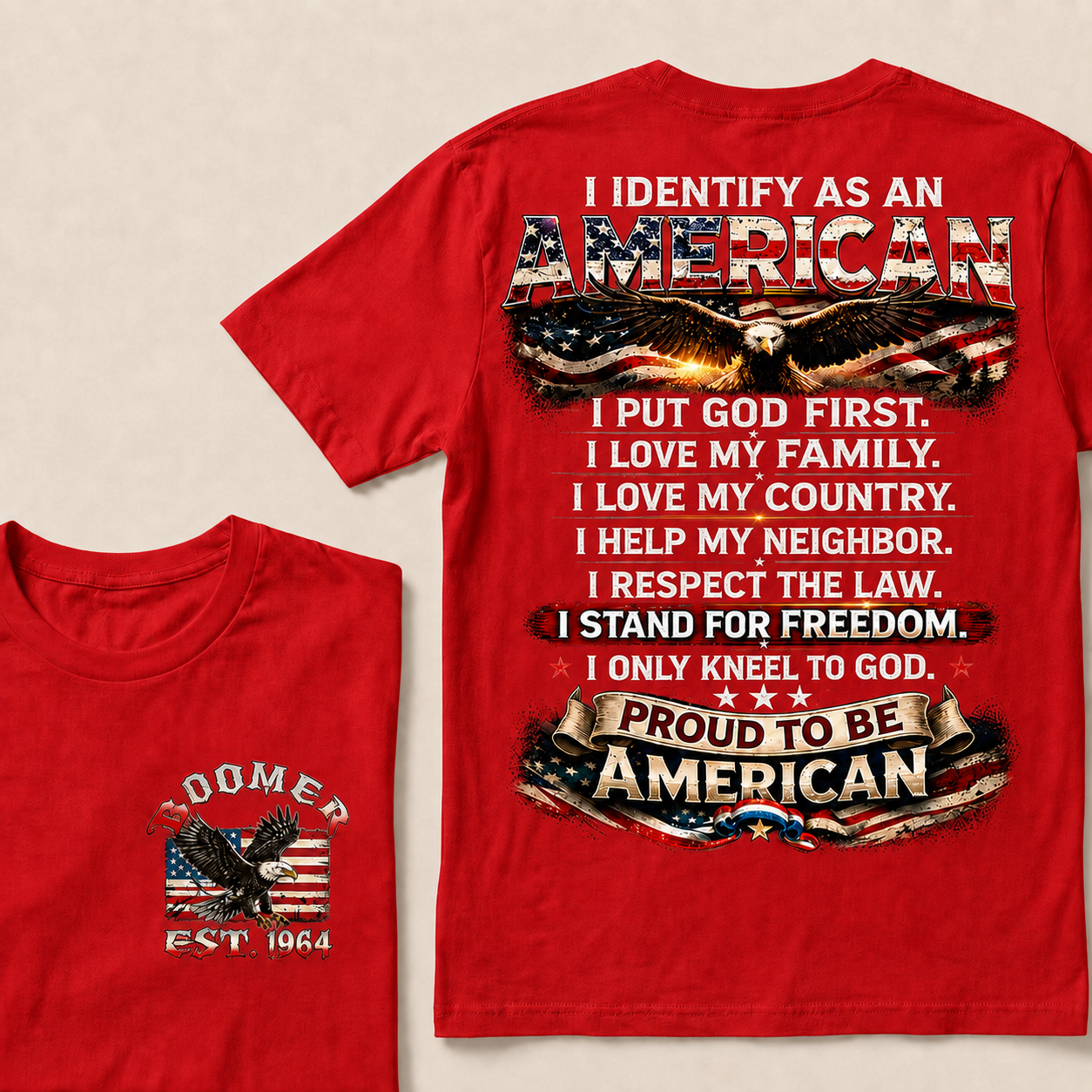 I Identify As An American   Custom Year T-Shirts