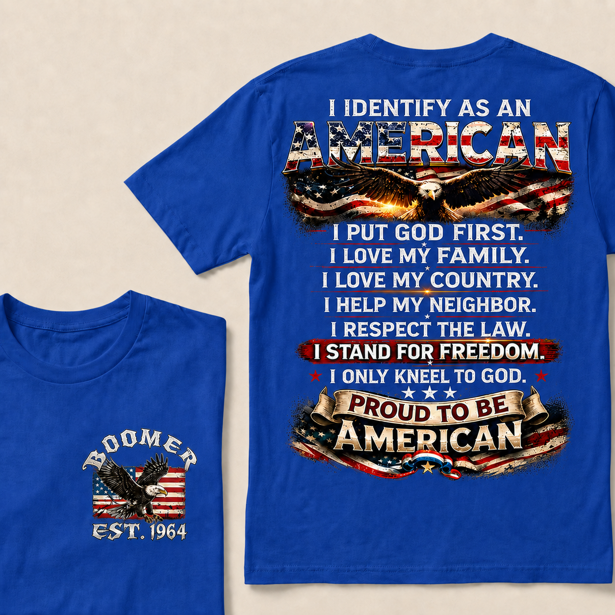 I Identify As An American   Custom Year T-Shirts