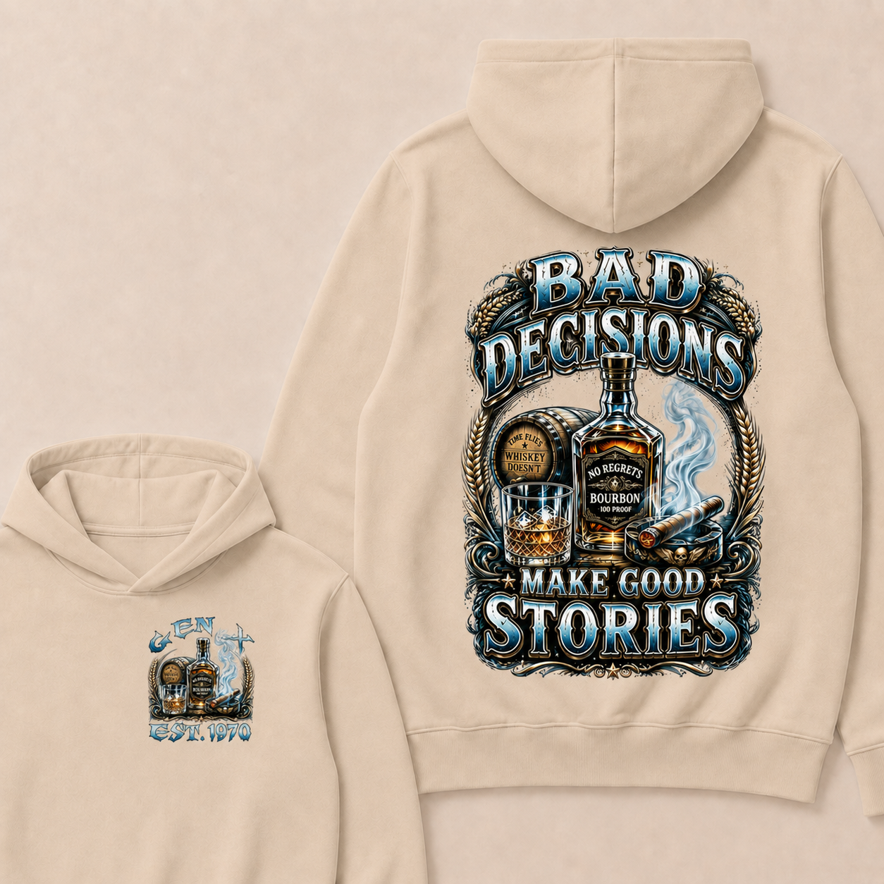 Bad Decisions Make Good Stories Custom Year  Hoodie