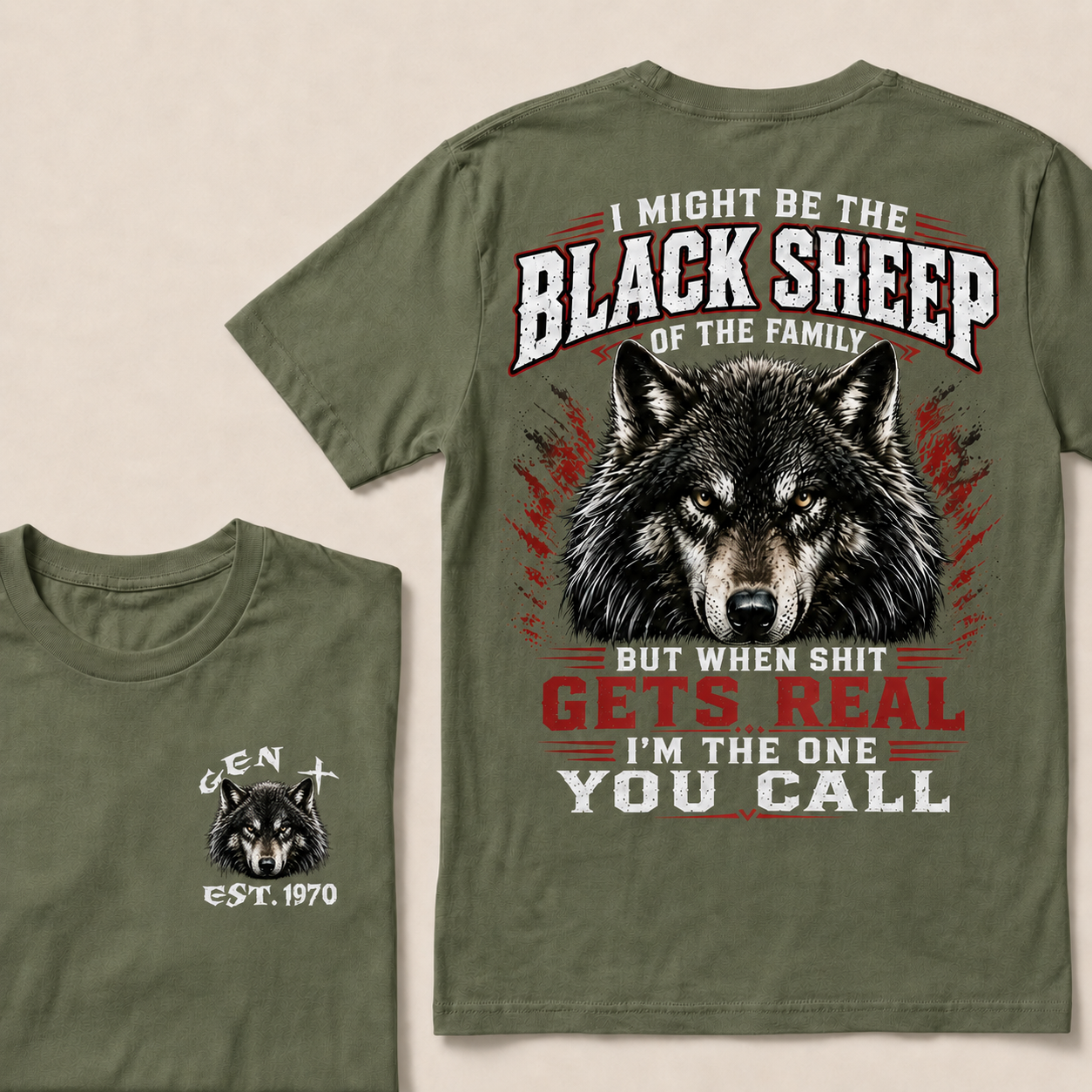 I Might Be The Black Sheep Of The Family Custom Year  T-shirt