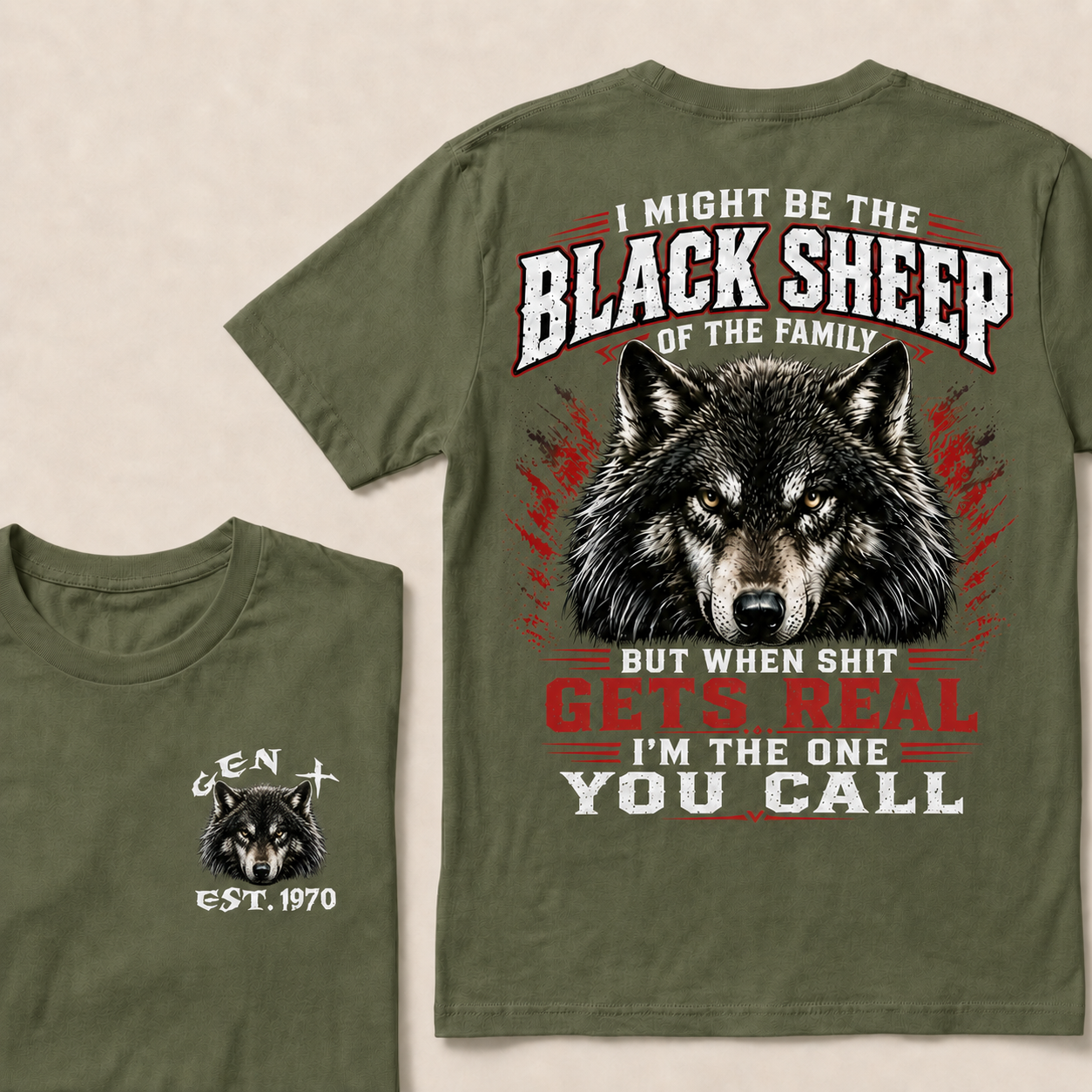 I Might Be The Black Sheep Of The Family Custom Year  T-shirt