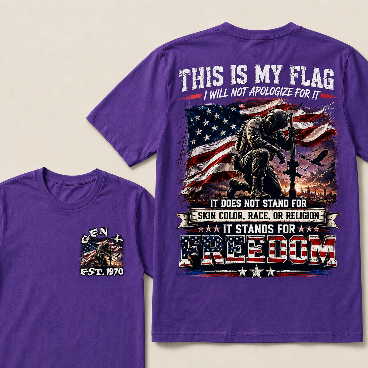 This is my flag, and I will not apologize for it. Custom Year T-Shirts