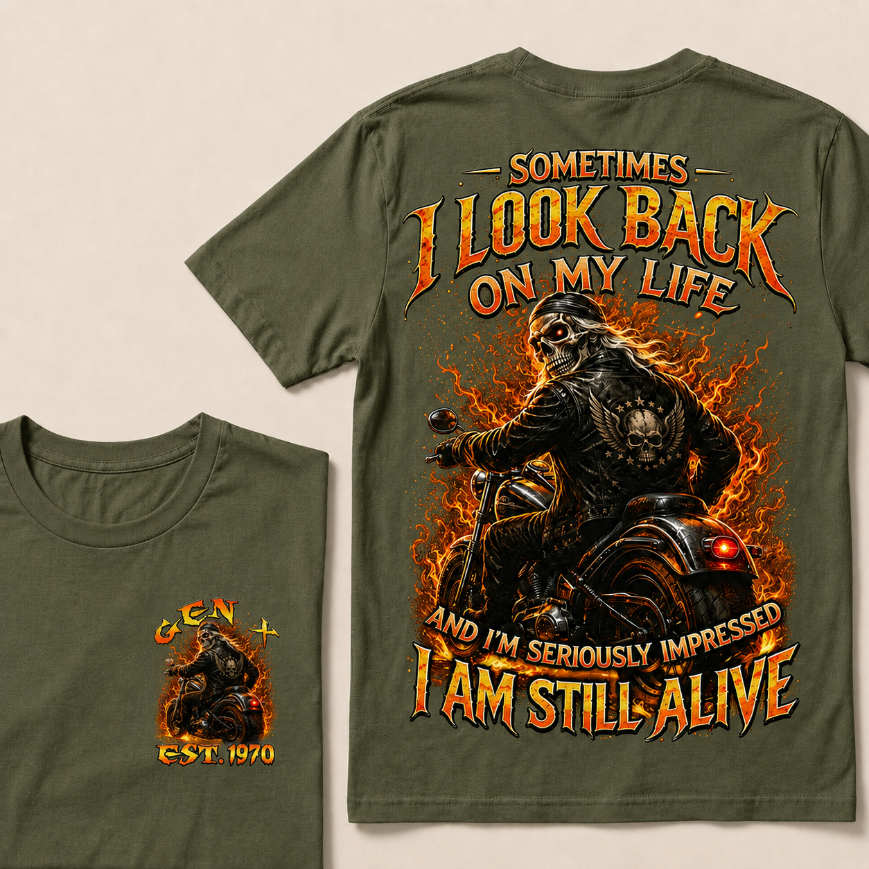 Sometimes I Look Back On My Life Custom Year  T-shirt