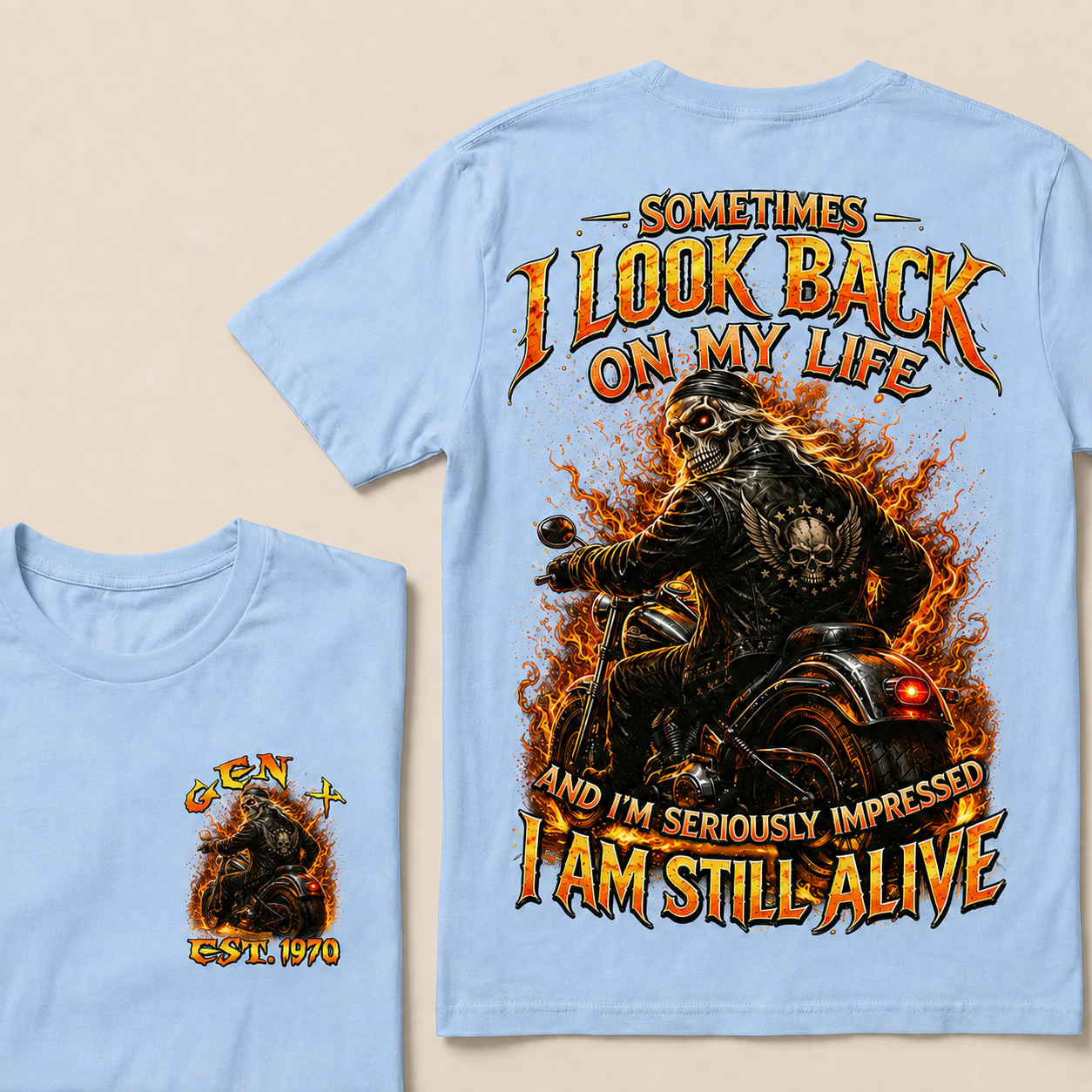 Sometimes I Look Back On My Life Custom Year  T-shirt