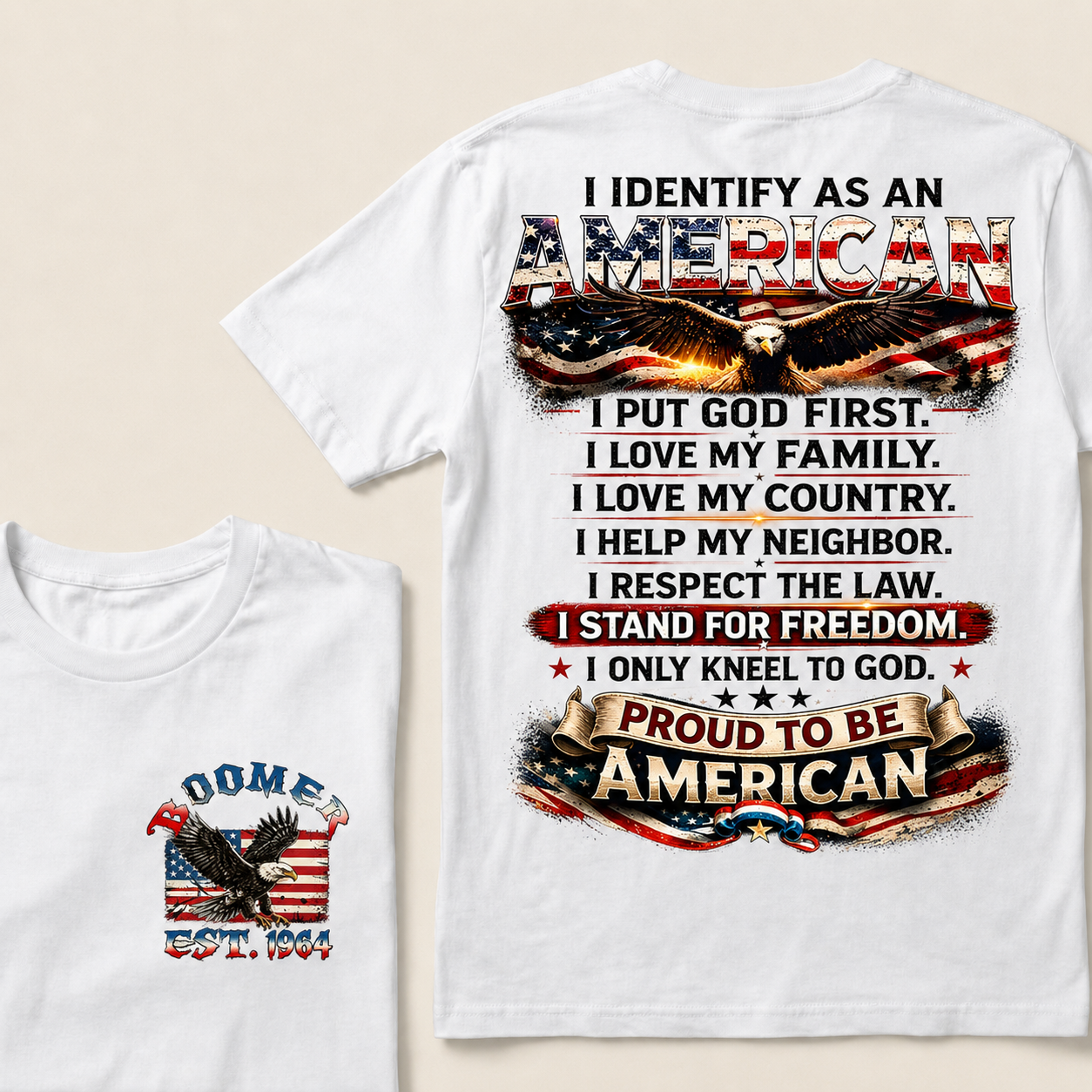 I Identify As An American   Custom Year T-Shirts
